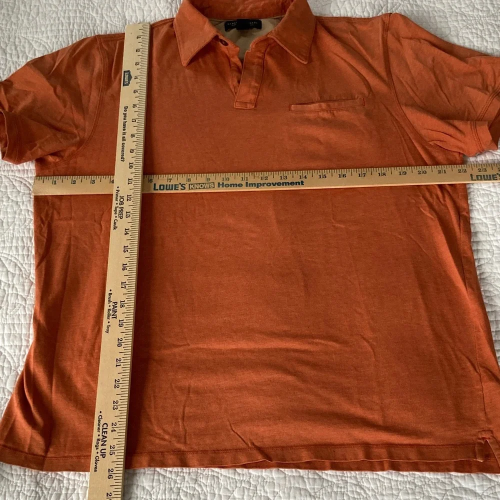 Banana Republic Bundle Men’s Green and Orange Pima Polo Shirts, Medium